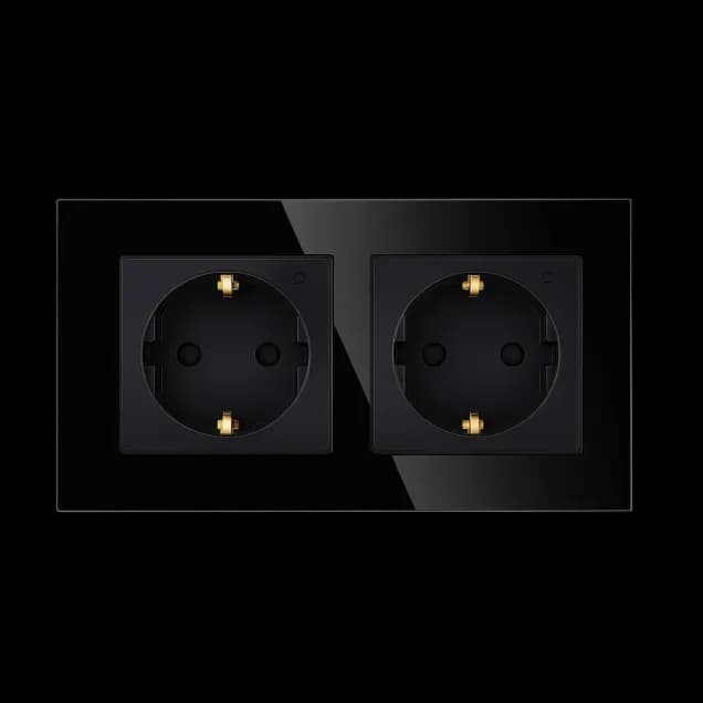 Wi-Fi EU Type F Double Socket 16A (Black) VIV-TW-WF2F-WT 