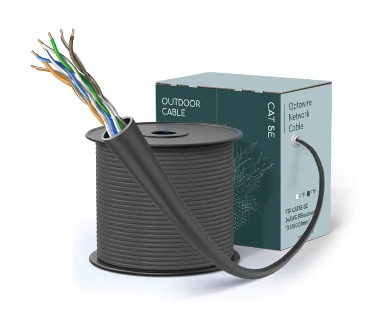 FTP CAT5E BC 24AWG PE(outdoor) "0.53 ± 0.01 mm"