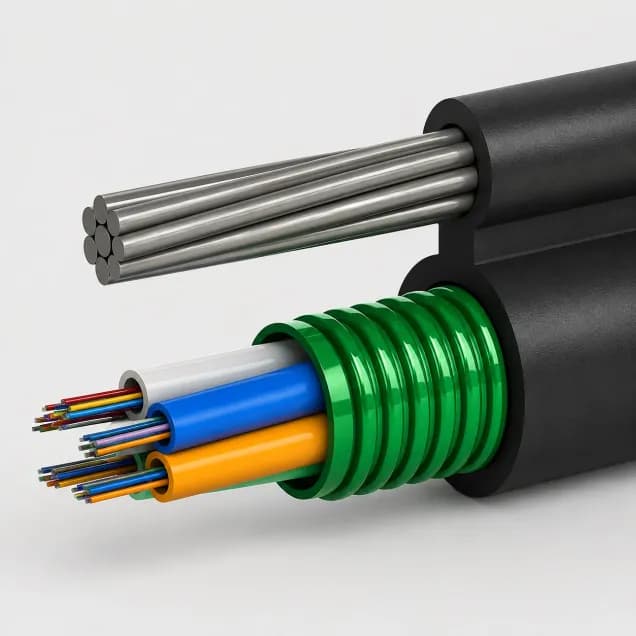 OptoWire AM-S-24FO-3KN With Armor Aerial Figure-8 Optical Cable