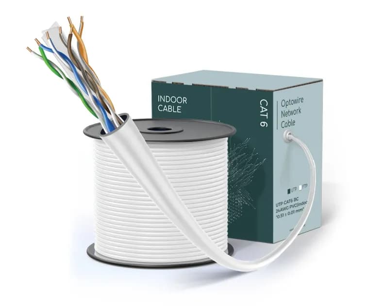 UTP CAT6 BC 24AWG PVC(indoor) "0.51 ± 0.01 mm"