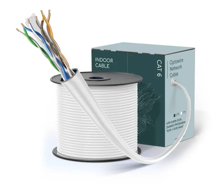 UTP CAT6 CCA 24AWG PVC(indoor) "0.51 ± 0.01 mm"