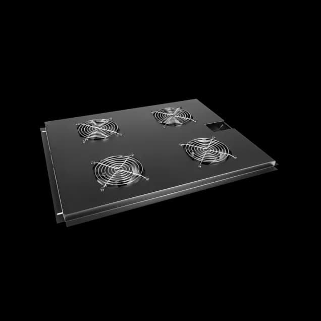 Roof-Mounted Cabinet Fan Unit (4 Fans) for 800mm Depth Network Rack Cooling,